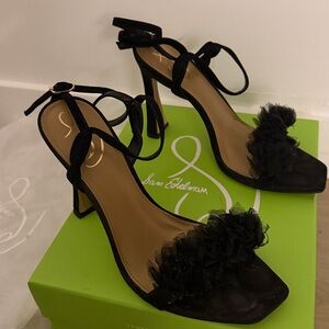 Sam Edelman Leilani Black Suede Heels - 8 M